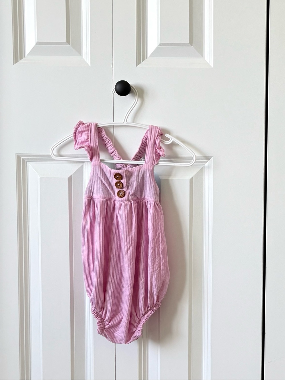 NWOT 6-12M Posh Peanut Pink Romper